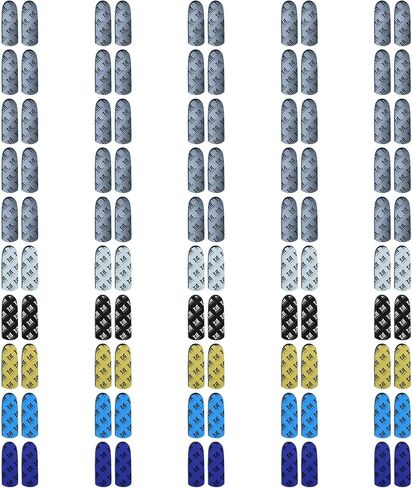 100 PCS Silver-Cloth Mobile Gaming Finger Sleeve,Anti-Sweat Breathable Finger Covers 0.3mm Extremely Thin Material, Game Controller Finger Thumb Sleeves Finger Seamless Touchscreen in Kuwait