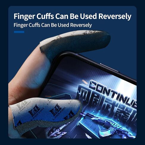 100 PCS Silver-Cloth Mobile Gaming Finger Sleeve,Anti-Sweat Breathable Finger Covers 0.3mm Extremely Thin Material, Game Controller Finger Thumb Sleeves Finger Seamless Touchscreen in Kuwait