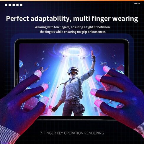 Gaming Gloves, Anti-Sweat Breathable Touch Finger Game Glove Finger Highly Sensitive Covers in Kuwait