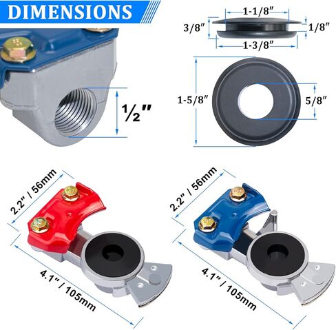 4 مجموعات من الأيدي السعيدة، 8 قطع من أختام جلادهاند المطاطية المصنوعة من الألومنيوم في حالات الطوارئ لشبه الشاحنات والمقطورات وخط الهواء in Kuwait