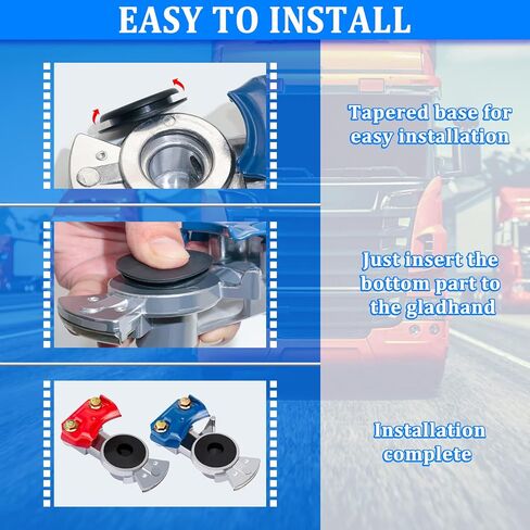 4 مجموعات من الأيدي السعيدة، 8 قطع من أختام جلادهاند المطاطية المصنوعة من الألومنيوم في حالات الطوارئ لشبه الشاحنات والمقطورات وخط الهواء in Kuwait