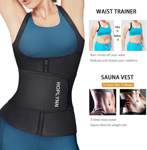 Neoprene Sauna Sweat Waist Trainer Corset Trimmer Vest for Women Tummy Control, Waist Cincher Body Shaper in Kuwait