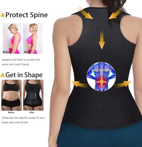 Neoprene Sauna Sweat Waist Trainer Corset Trimmer Vest for Women Tummy Control, Waist Cincher Body Shaper in Kuwait