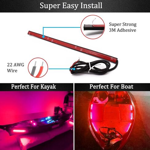 أضواء قارب Botepon للصيد الليلي، أضواء شريطية LED بحرية، أضواء سطح القارب، أضواء القارب الكاشفة، أضواء موزعة القارب، أضواء مجاملة للقوارب العائمة، قارب باس، قارب كاياك أزرق in Kuwait