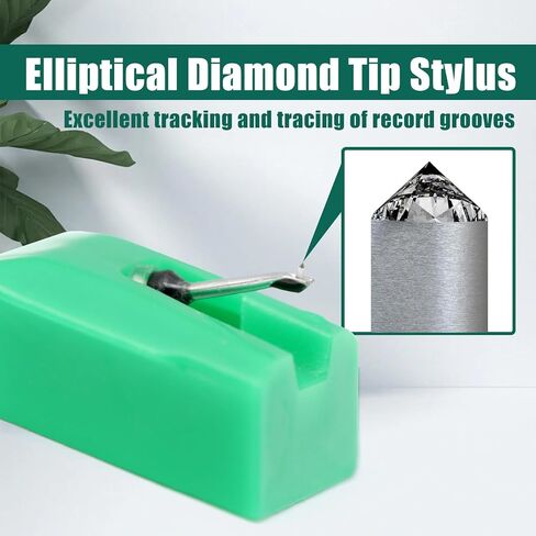 قلم بديل لإبر مشغل التسجيل ATN95E متوافق مع مشغل تسجيل الفونوغراف الصوتي AT-LP120-USB 1/2 بوصة لخرطوشة AT93 AT95 AT95E AT3400 AT3401 AT3450 باللون الأخضر in Kuwait