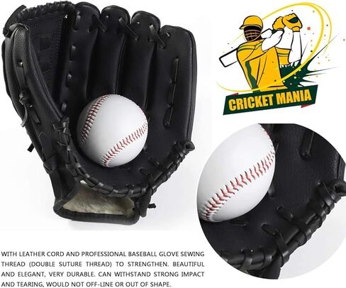 قفاز بيسبول، قفاز كرة لينة لليد اليسرى، قفاز بيسبول للرجال البالغين والشباب، للتمرين والتدريب وتدريب منافسات ألعاب الفريق، هدية [رمي اليد اليمنى] in Kuwait