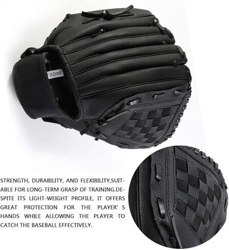 قفاز بيسبول، قفاز كرة لينة لليد اليسرى، قفاز بيسبول للرجال البالغين والشباب، للتمرين والتدريب وتدريب منافسات ألعاب الفريق، هدية [رمي اليد اليمنى] in Kuwait