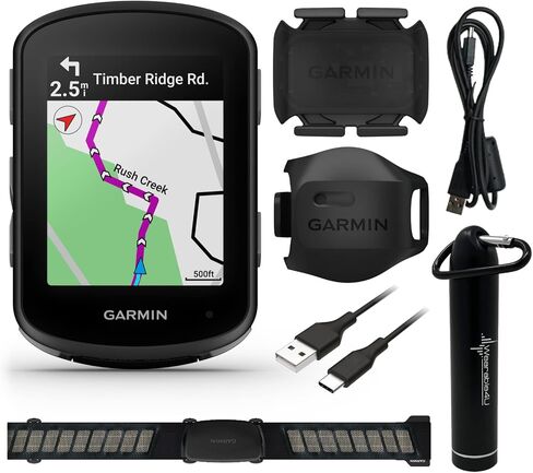 حزمة Garmin Edge 540 مع Edge 540، ومستشعر السرعة 2 ومستشعر الإيقاع 2، وشاشة HRM-Dual مع حزمة البنك الإلكتروني Wearable4U in Saudi Arabia