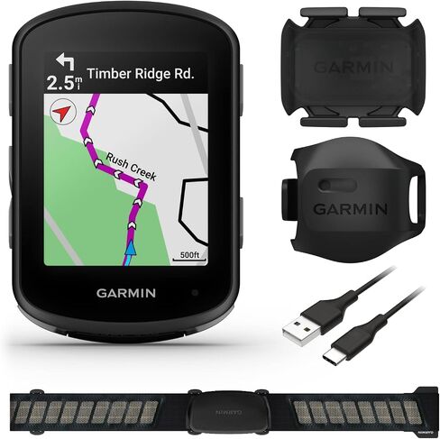 حزمة Garmin Edge 540 مع Edge 540، ومستشعر السرعة 2 ومستشعر الإيقاع 2، وشاشة HRM-Dual مع حزمة البنك الإلكتروني Wearable4U in Saudi Arabia