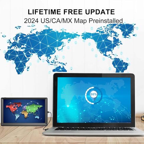 نظام تحديد المواقع العالمي (GPS) للسائقين التجاريين لشاحنة GPS مقاس 9 بوصة مع خرائط 2024 US/CA/MX، تحديث مجاني للخريطة، توجيه صوتي، تنبيه القيادة، نظام ملاحة وحدة GPS محمول للمركبات شبه الشاحنة RV in Kuwait