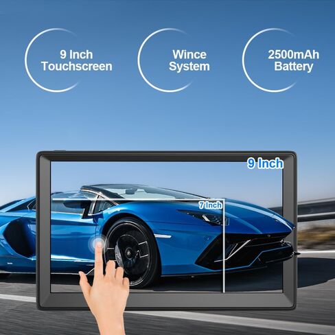 نظام تحديد المواقع العالمي (GPS) للسائقين التجاريين لشاحنة GPS مقاس 9 بوصة مع خرائط 2024 US/CA/MX، تحديث مجاني للخريطة، توجيه صوتي، تنبيه القيادة، نظام ملاحة وحدة GPS محمول للمركبات شبه الشاحنة RV in Kuwait