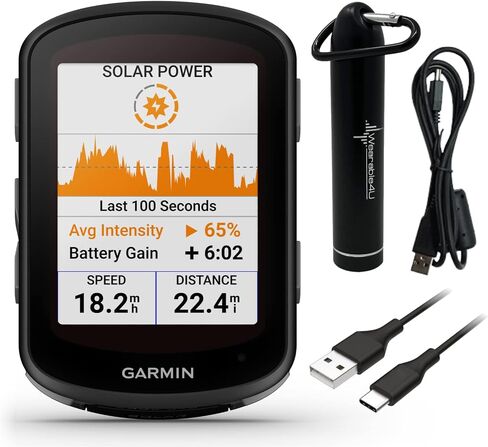 حزمة Garmin Edge 540 مع Edge 540، ومستشعر السرعة 2 ومستشعر الإيقاع 2، وشاشة HRM-Dual مع حزمة البنك الإلكتروني Wearable4U in Saudi Arabia