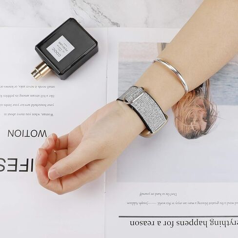 TOYOUTHS متوافق مع Fitbit Sense/Sense 2 Band/Versa 3/Versa 4 Bands للنساء والرجال وحزام من نسيج النايلون المرن القابل للتعديل Scrunchies بحلقة منفردة وسوار قابل للتمدد وإكسسوارات معصم رياضية أنيقة in Saudi Arabia