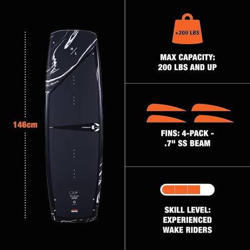 Hyperlite Cryptic Wakeboard + حزمة Wakeboard Remix Bindings - مثالية للراكبين المتوسطين إلى المتقدمين in Saudi Arabia