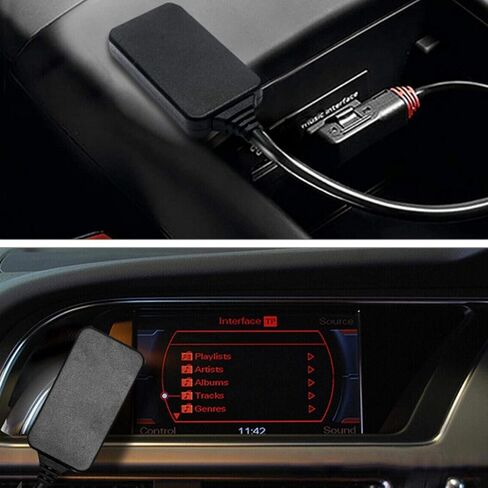 Bluetooth5.0 AUX الموسيقى LCD مهايئ لشاشة الصوت كابل يناسب AMI MMI MDI لأودي a6 4f ami blueto in Saudi Arabia