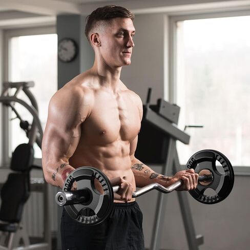 لوحات الوزن المطاطية 2 بوصة 5LB-2pcs/10LB-1pcs لوحات الحديد قبضة لوحة الوزن لوحات أولمبية لرفع الأثقال لوحات تدريب القوة in Kuwait