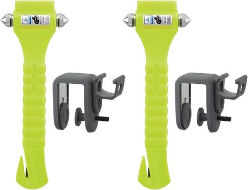 LifeHammer Brand Car Safety Hammer, The Original Emergency Escape and Rescue Tool with Seatbelt Cutter, Made in The Netherlands, Orange (2-Pack) in Saudi Arabia