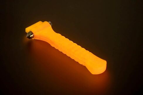مطرقة أمان السيارة من العلامة التجارية LifeHammer، أداة الهروب والإنقاذ الأصلية في حالات الطوارئ مع قاطع حزام الأمان، صنعت في هولندا، برتقالي (عبوتان) in Kuwait