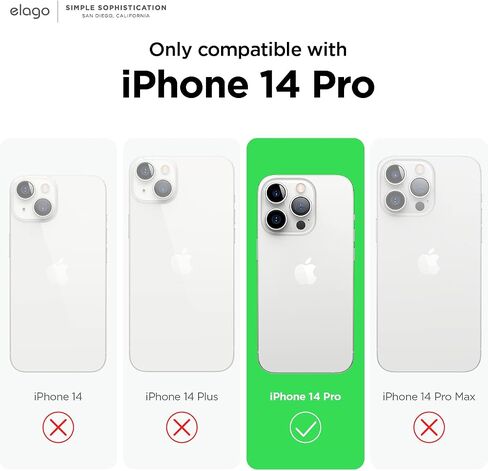 جراب Elago متوافق مع iPhone 14 Pro، جراب سيليكون سائل، غطاء واقٍ لكامل الجسم، مقاوم للصدمات، جراب هاتف نحيف، بطانة ناعمة من الألياف الدقيقة مضادة للخدش، 6.1 بوصة (حجري) in Saudi Arabia