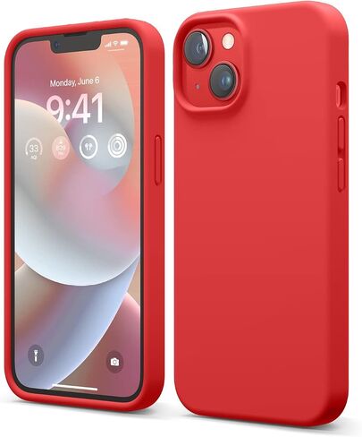 جراب Elago متوافق مع iPhone 14 Pro، جراب سيليكون سائل، غطاء واقٍ لكامل الجسم، مقاوم للصدمات، جراب هاتف نحيف، بطانة ناعمة من الألياف الدقيقة مضادة للخدش، 6.1 بوصة (حجري) in Saudi Arabia