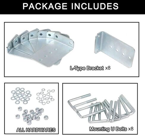 طقم دعامة بطابقين لمقطورة القارب من أوسيمار مقاس 8 بوصات من النوع L المجلفن يناسب 3 × 3 أعضاء متقاطعة (8 عبوات) in Kuwait
