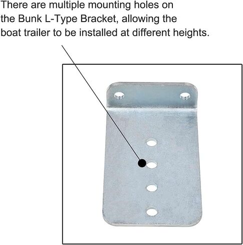 طقم دعامة بطابقين لمقطورة القارب من أوسيمار مقاس 8 بوصات من النوع L المجلفن يناسب 3 × 3 أعضاء متقاطعة (8 عبوات) in Kuwait