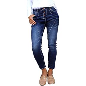 Flamingals Skinny Leg Jeans for Women Mid Rise High Stretch Tummy Control Jeans Curvy Button Fly Casual Denim Jeans