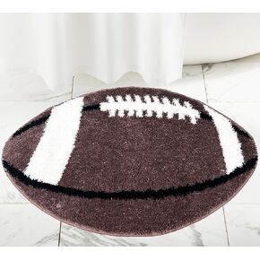 Football Rugs - Elegant Fluffy Sports Rug Football Room Decor, Boy's Bedroom, Funny Bathroom Rug Bath Mats for Bathroom Plush Non Slip Washable Bath Rugs for Kids Room 20" x 32"