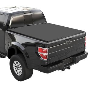 Soft Quad Fold Truck Bed Tonneau Cover Compatible with 2004-2008 Ford F150 6.5ft Bed