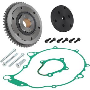 Starter Starting Clutch One Way Gear Bearing Gasket Flywheel Puller Kit for Yamaha Raptor 660 YFM660R 2004-2005 OEM# 5LP-15515-20-00 5LP-15590-10-00 5LP-15455-00-00 5LP-15451-00-00