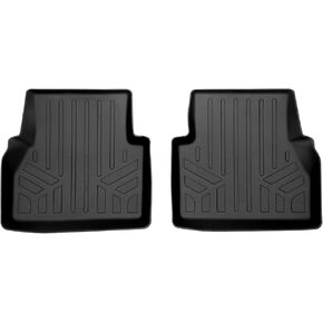 SMARTLINER All Weather Custom Fit Black 2nd Row Floor Mat Liner Set Compatible with 2019-2024 Audi A6/S6/A7/S7/RS 6 Avant