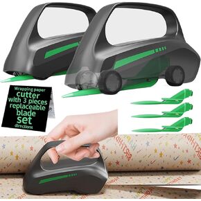 Wrapping Paper Cutter with 3 Replaceable Blades,Gift Wrap Cutter Tool for Holiday Gift Wrapping, Slider Wrap Cutter for Gift Wrapping Accessories,Wrapping Paper Roll Cutter for Christmas,Birthday in Saudi Arabia