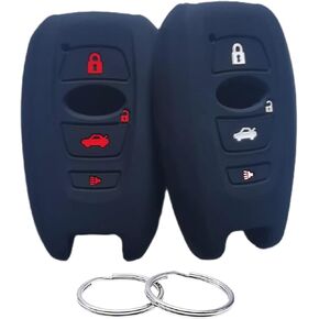 Silicone Rubber Key Fob Cover Compatible with Subaru Ascent BRZ Crosstrek Forester Impreza Legacy Outback WRX WRX STI XV Crosstrek YQ14AHC HYQ14AHK (2014-2024)