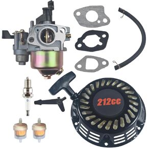 Carburetor Pull Recoil Starter For Predator 212cc 196cc 6.5HP Coleman CT200U Trail BT200X Baja MB165 MB200 Mini Bike Go Kart