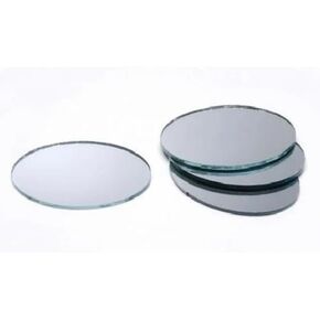 2 x 3 inch Small Glass Craft Oval Mirrors 3 Pieces
