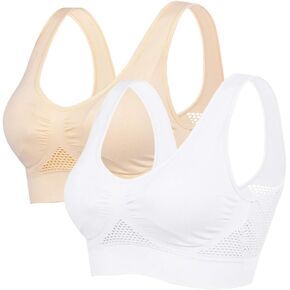 Litthing Bralettes for Women Seamless Padded Sports Bra Breathable Cool Liftup Air Bra Comfortable Sleep Bra