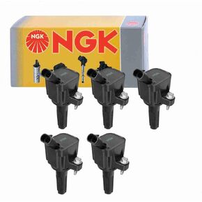 5 pc NGK Ignition Coils compatible with Hummer H3 3.7L L5 2007-2010