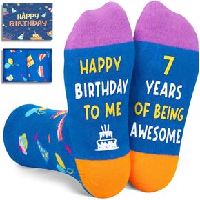 Zmart 6th Birthday Gifts for Boys - Socks for Boys Girls Age 6, 6 Year Old Boy Gift Ideas, Presents for 6 Year Olds, Blue