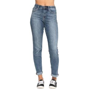 Judy Blue High Rise Bleach Splash Boyfriend Jeans 82346