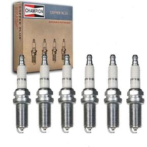 6 pc Champion Copper Plus Spark Plugs compatible with Nissan Xterra 4.0L V6 2005-2007