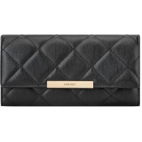 Nine West Mirabella Check sec Wallet, Black