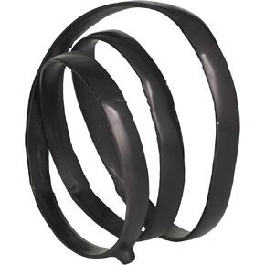 Deco 79 Aluminum Metal Abstract Decorative Sculpture Looped Home Decor Statue, Accent Figurine 12" x 7" x 13", Black