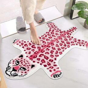 Cute Bath Mat Rugs, Non Slip Fun Cartoon Fish Koi Bath Rug Red Pink Bathroom Rugs and Mats Absorbent Shower Rugs for Kids Floor Mat Carpet Decor Bathtub Rug Washable