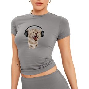 Y2k Aesthetic Tees Baby Tees Women's Graphic Tees Y2k Clothing Aesthetic Top Garbage Clothing Y2k Tops