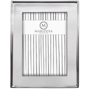 Mariposa Signature 5X7 ENGRAVABLE Frame | Silver | Brillante | Frames | ENGRAVABLE Frames | Recycled SANDCAST Aluminum | Handmade in Mexico