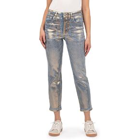 KUT from the Kloth Women's Rachael High Rise Fab Ab Mom Regular Hem