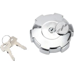 Truck Locking Gas Cap for Volvo for Scania for Iveco for Man for Mercedes-Benz for Renault Locking Fuel Tank Cap with 2 Keys Black Silver Tone