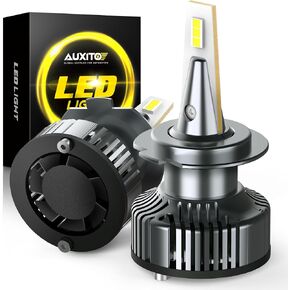 AUXITO H7 LED Bulbs 2025, 6000K Cool White CSP LED Chips, 700% Brighter 5 Mins Install, Plug and Play Fog Lamps Replacement, Pack of 2