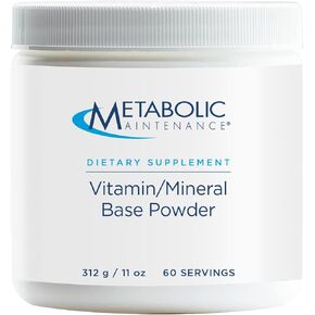 Metabolic Maintenance Vitamin Mineral Base Powder - Iron Free Multivitamin with Active B Vitamins + Chelated Minerals (312 Grams, 60 Servings)