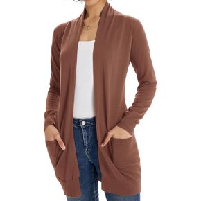 GRACE KARIN Women Lightweight Cardigan Sweaters with Pocket Long Sleeve Shrugs